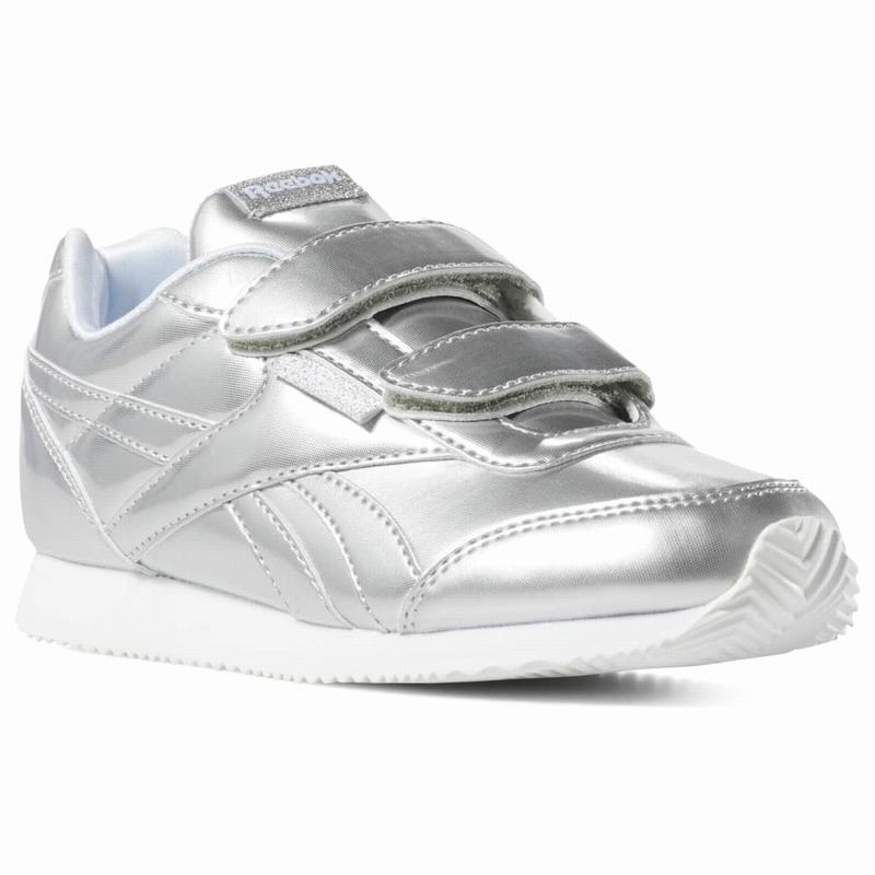 Reebok Royal Classic Jog 2 Shoes Girls Silver/White India WP7450AV
